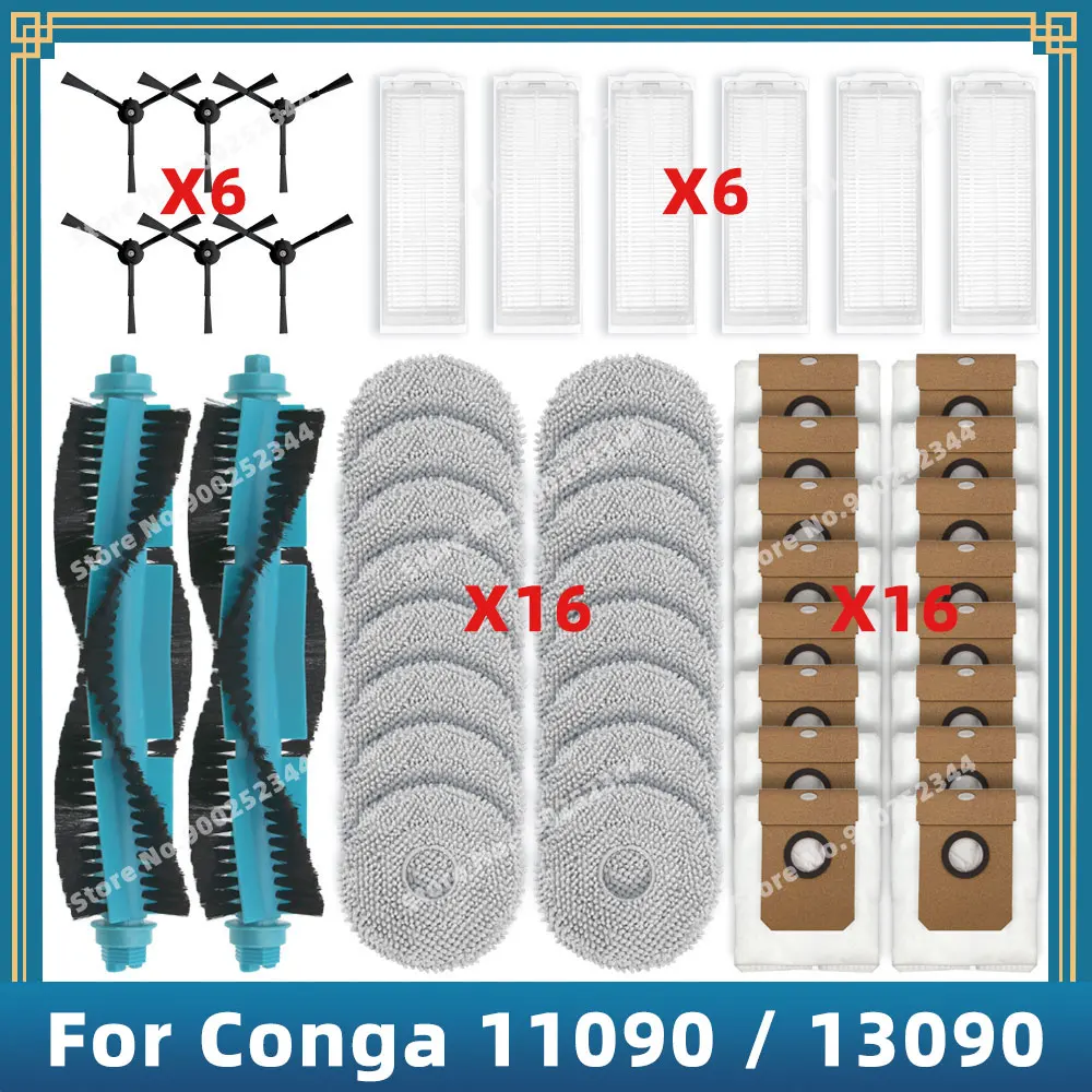 

Запасные части для ремонта Cecotec Conga 11090 Spin Revolution, аксессуары для швабры, основная боковая щетка, Hepa фильтр, пылесборник