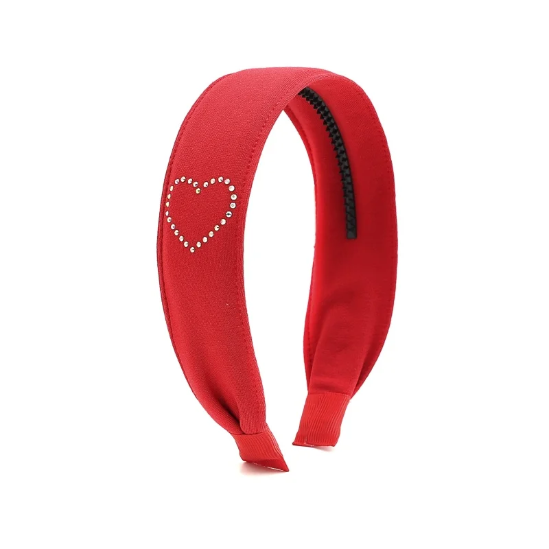 Cotton Ribbon Hairband Cute Hairpins Girls  Hair headband Barrettes Solid Clip Kids Headwear Fashion Hot Diamond Love Hair Acces