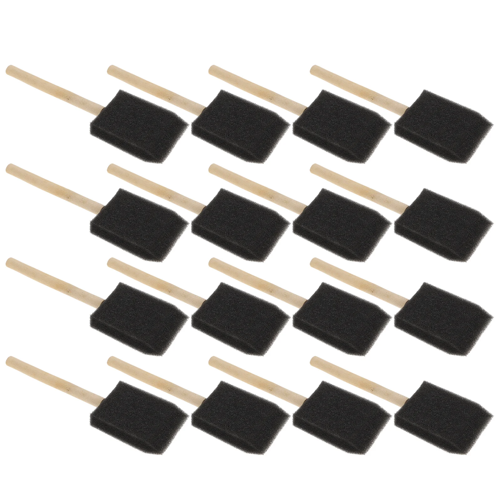 

16Pcs Wooden Handle Sponge Brushes for Kids Oil Watercolor Acrylic Gouache Painting Art DIY Sponge for Painting