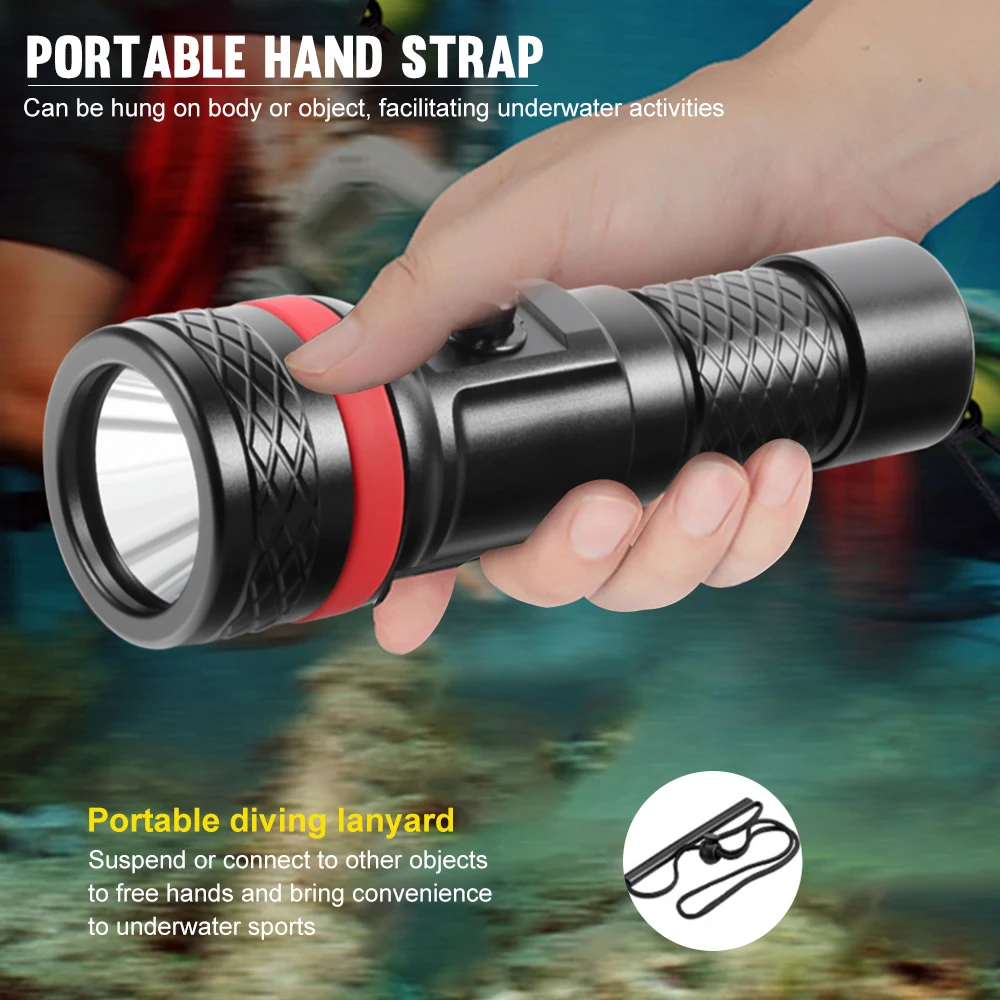 Asafee D26 New Diving Scuba Flashlight IP68 Aluminum SFT40 LED 1500Lumen Long Working Time Underwater Submersible Flashlights