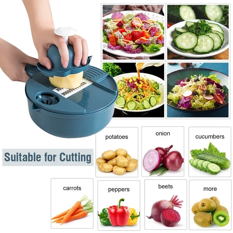 1pc Vegetable Cutter  Multifunctional Salad Utensils Chopper Carrot Potato Manual Shredder Kitchen Cooking Vegetable Tools