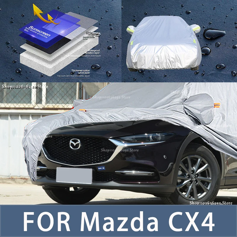 

For Mazda CX4 Outdoor Protection Full Car Covers Snow Cover Sunshade Waterproof Dustproof Exterior Car accessories