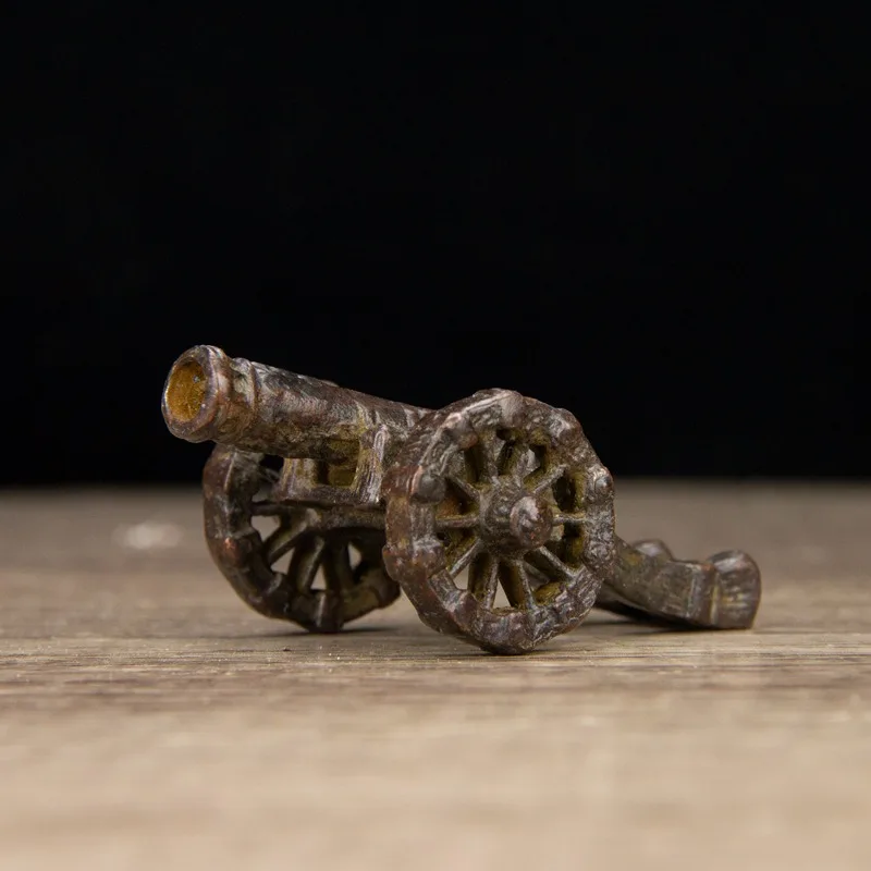 Antique Miscellaneous Cannon Ornaments Antique Red Clothes Cannon Tea Ornaments Decorations Home Desktop Crafts Ornaments