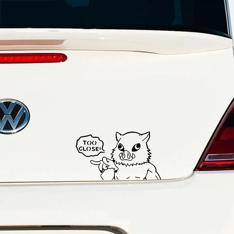 قريبة جدا تحذير شيطان القاتل أنيمي سيارة ملصق السيارات الجسم الوفير نافذة دراجة نارية محمول جدار الفينيل فيلم ملصق مائي اكسسوارات السيارات