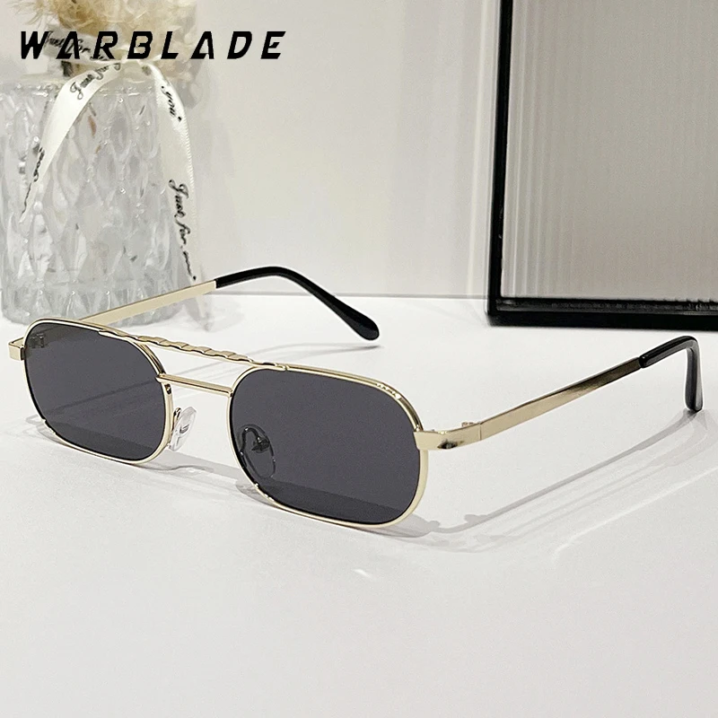 

2025 Brand Square Sunglasses Women's Fashion Double Bridge Rectangle Sun Glasses For Ladies Retro Vintage Oval Eyewear Trends