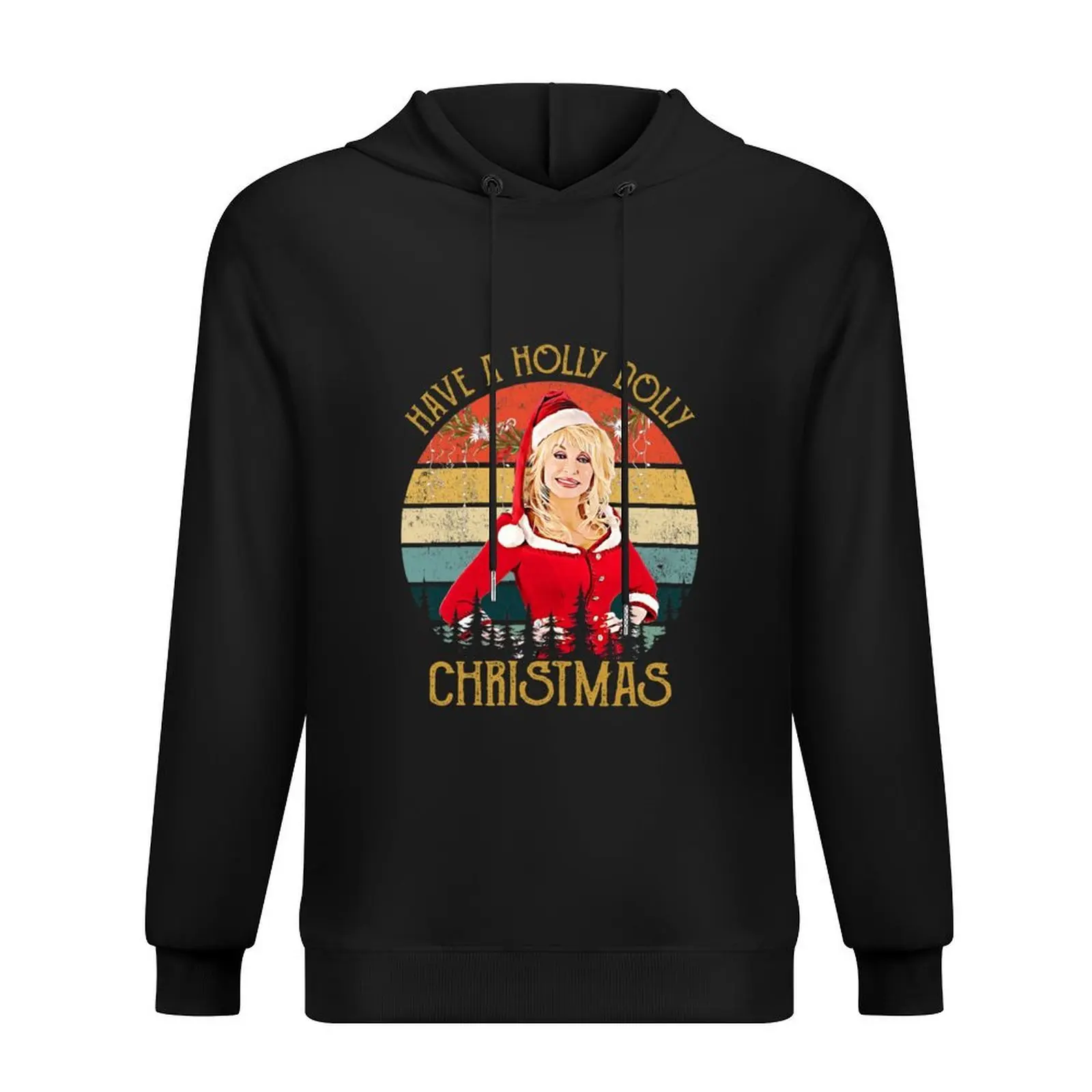 

Vintage Have a Holly Dolly Christmas Love Country Music Hoodie male clothes men clothing tracksuit men