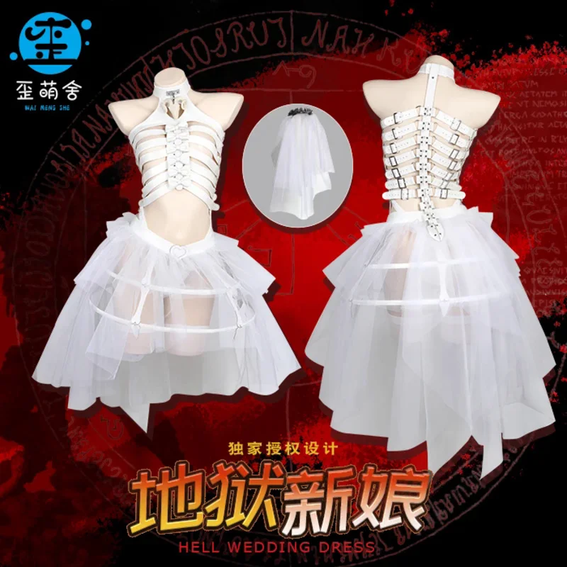 Corpse Bride  Halloween Costume Original Wedding Dress Fluffy Skirt Lovely Demon Halloween Costumes for Women