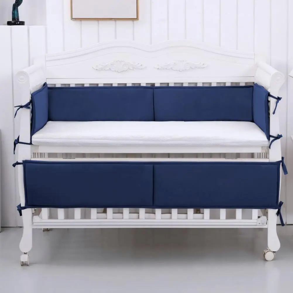 Upholstered Wall Panels 4pcs Soft Wall Padding Panels Set Stair Railing Edge Protectors Foldable Mesh Bed for Indoor for Floor