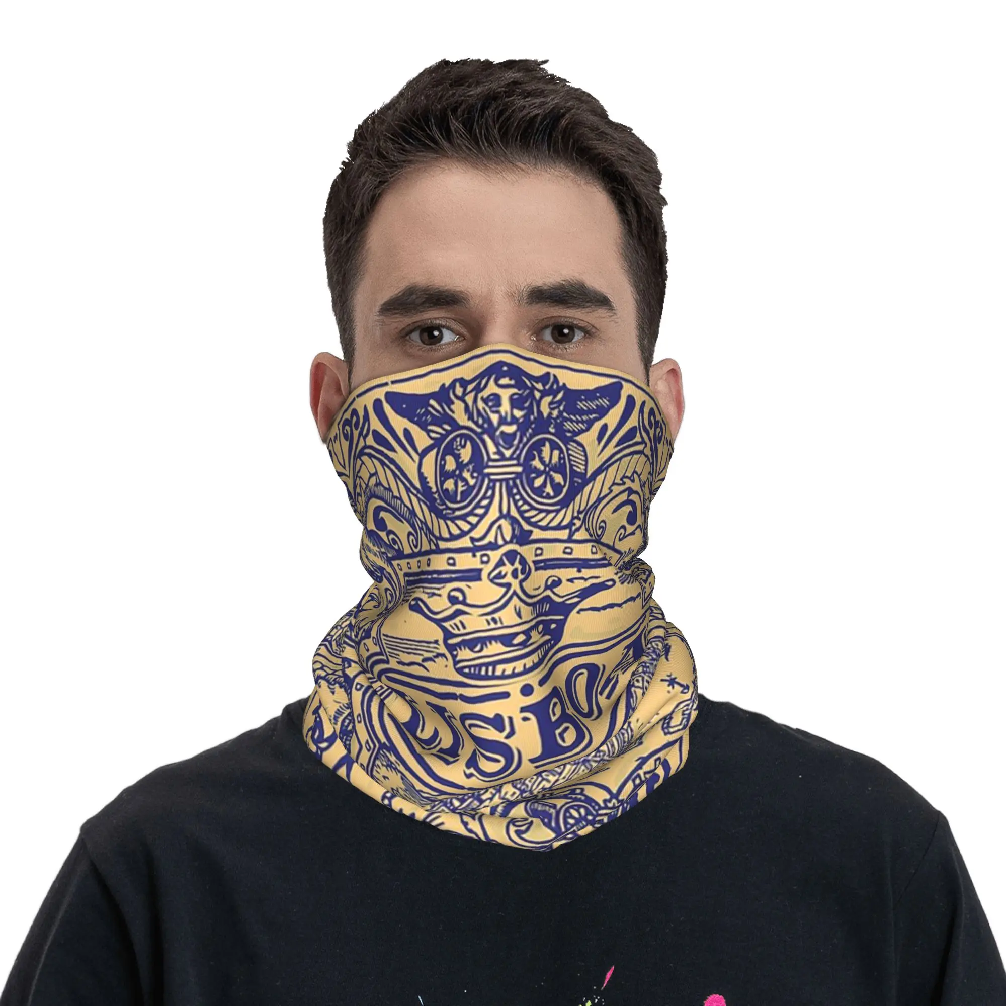 Azulejo Lisbon Azulejos Lisboa Print Bandana Neck Cover Printed Magic Scarf Cycling Scarf Cycling Unisex Adult Winter