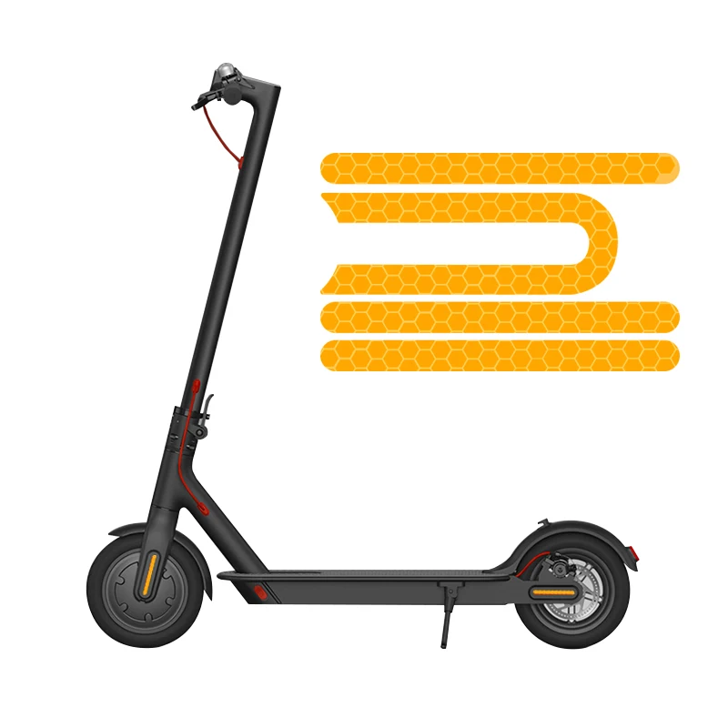 Autocollants de moulage arrière en PVC pour scooter électrique, réflecteur Pro, accessoires de sécurité, décalcomanies, tout neuf, ensemble de 4 pièces