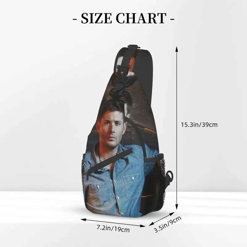 Supernatural TV Show Sling Crossbody Chest Bag para hombres, Cool Dean Winchester, mochila de hombro para senderismo