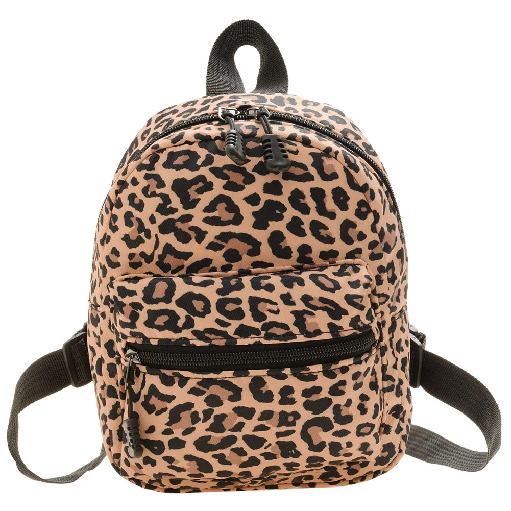 Ins Leopard Backpack Women Funny Animal Design School Bags for Teenage Girls Daily Travel Small Rucksack Preppy Style Knapsacks