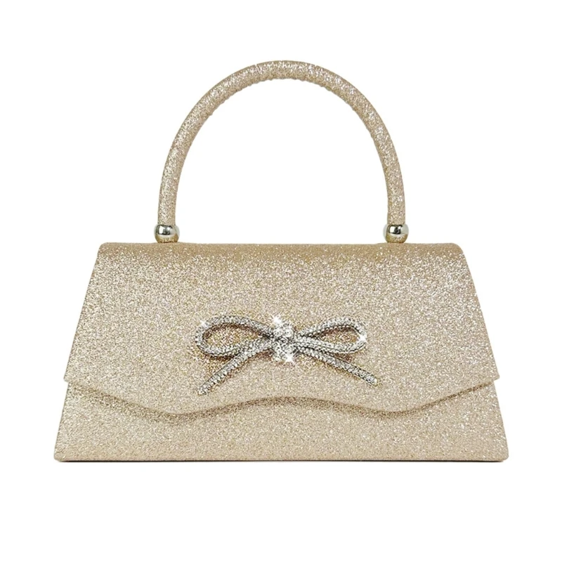 

Elegant Evening Bag with Glitter Rhinestone Butterfly Decoration Shoulder Bags Handbag Perfect for Formal and Parties 517D