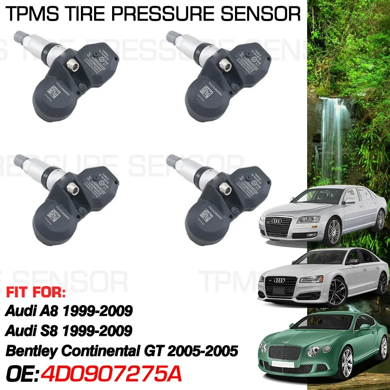 4 шт. датчик давления в шинах 4D0907275A 4D0907275D датчик TPMS для Audi A8 D3 4E Audi S8 D2 1999-2009 Bentley Continental GT 2005 4 шт. датчик давления в шинах 4D0907275A 4D0907275D датчик TPMS для Audi A8 D3 4E Audi S8 D2 1999-2009 Bentley Continental GT 2005