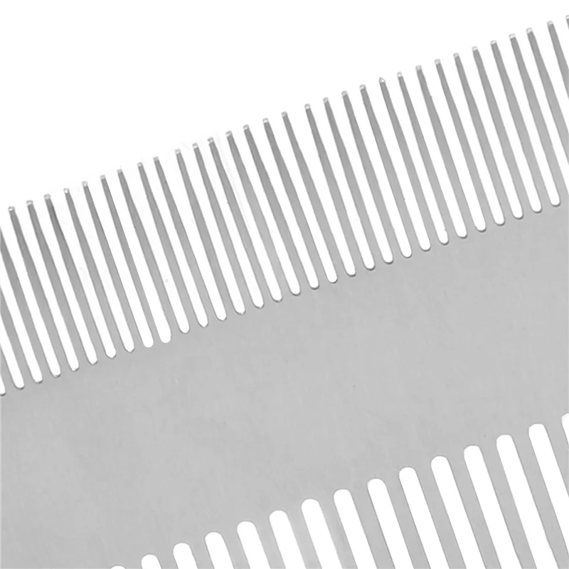 

3X Dual Action Stainless Steel Edc Credit Card Size Comb Wallet Comb Pocket Comb Beard Mustache Comb For Man