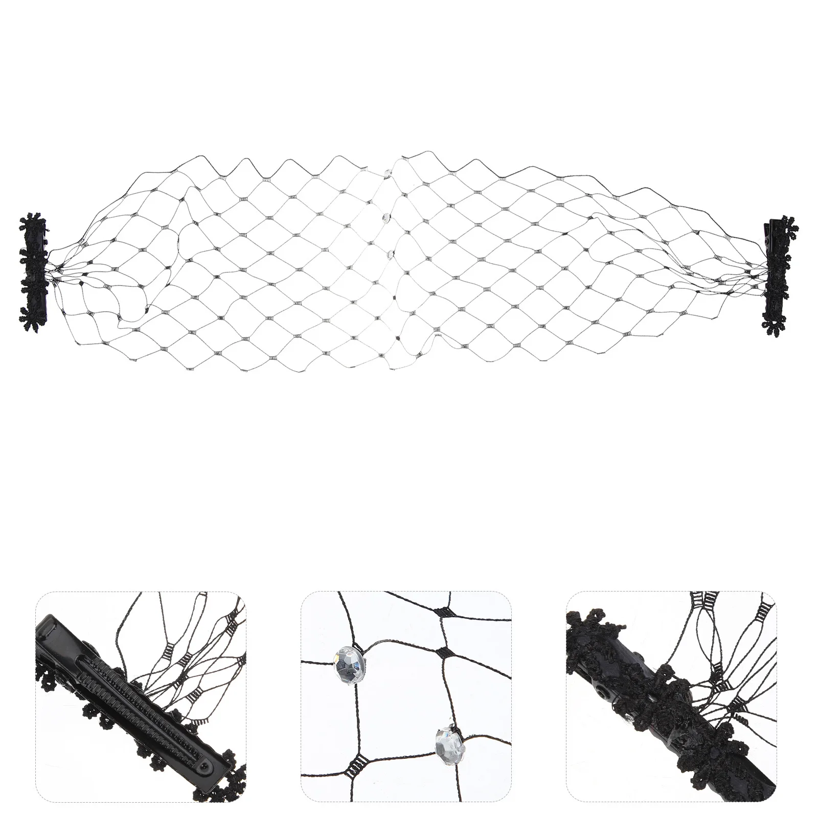 

Black Mesh Veil Elegant Birdcage Face Cover For Women Wedding Bride Accessories Tea Party Prom Masquerade Banquet Costume