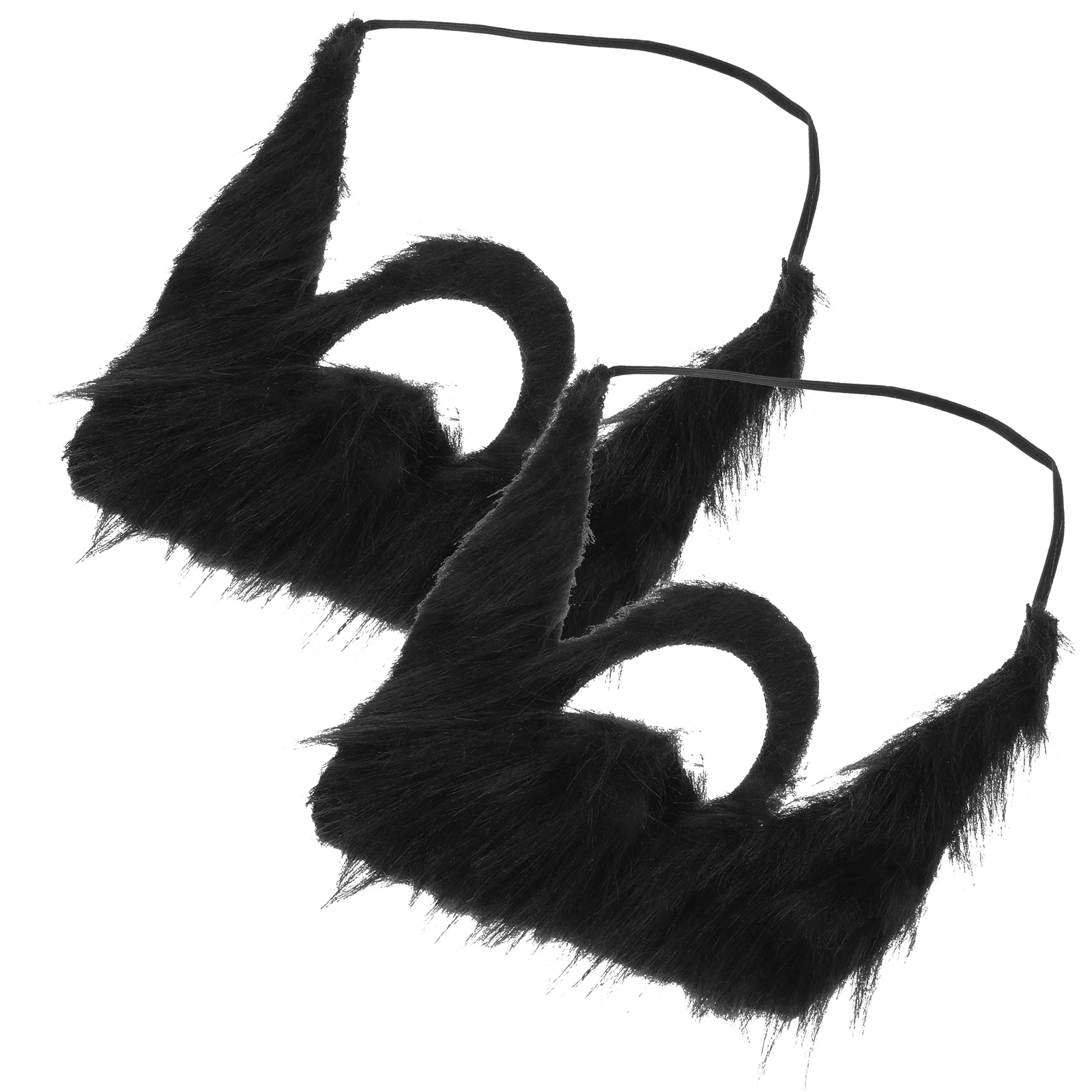 2 pezzi baffi finti barba costume barba per uomini bambini festa di Halloween cosplay puntelli foto corda elastica baffi per bambini