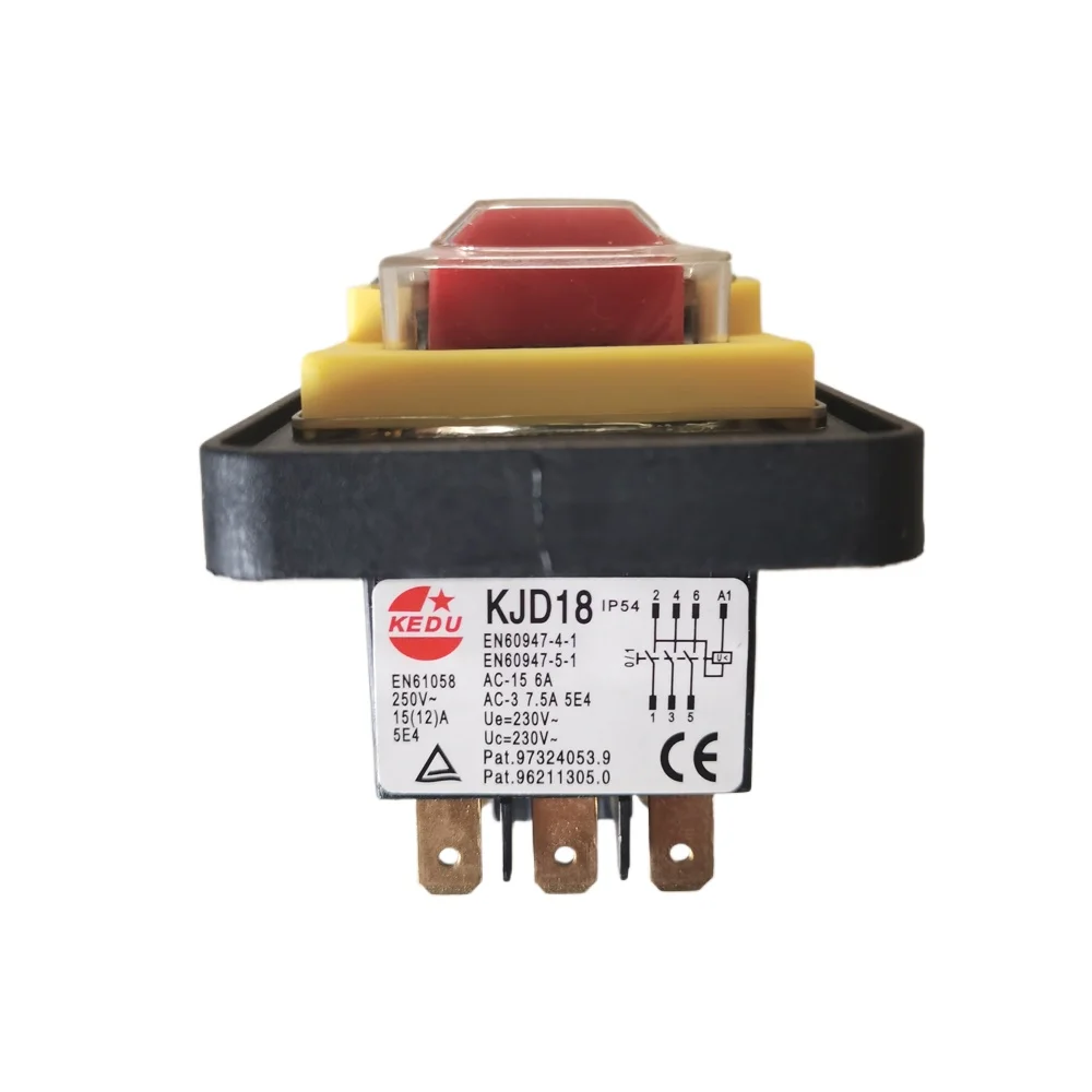 

Электромагнитные выключатели KEDU 7pins KJD18 230В/50Гц 5E4 (вкл/выкл) для деревообрабатывающих станков