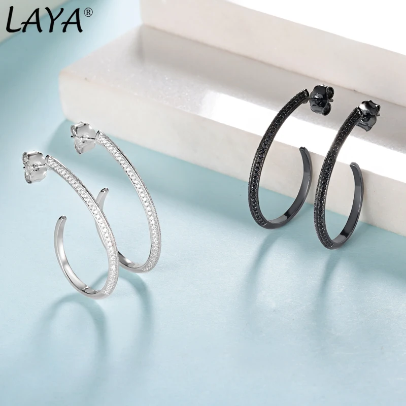 LAYA Stud Earrings For Women 925 Sterling Silver High Quality Zircon Halloween Christmas Gift Irregular Fashion Jewelry 2025 Tre