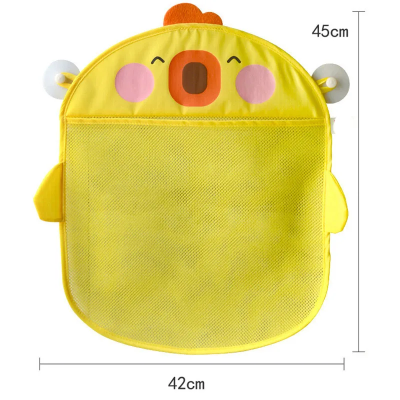 Cartoon Mesh Net Baby Shower Toys Storage Bag Suction Cups Home Bathroom Portable Kid Bathtub Doll Organizer Free Shipping