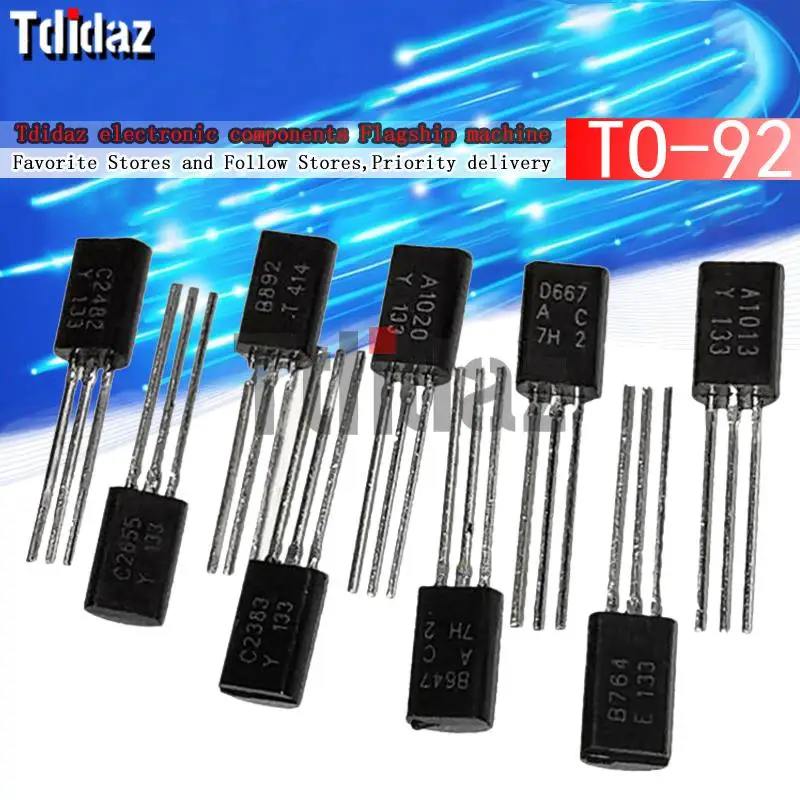 50PCS/LOT C2383Y A1013 2SC2655 A1020 D667 B647 TO-92 power triode transistor to tube chip