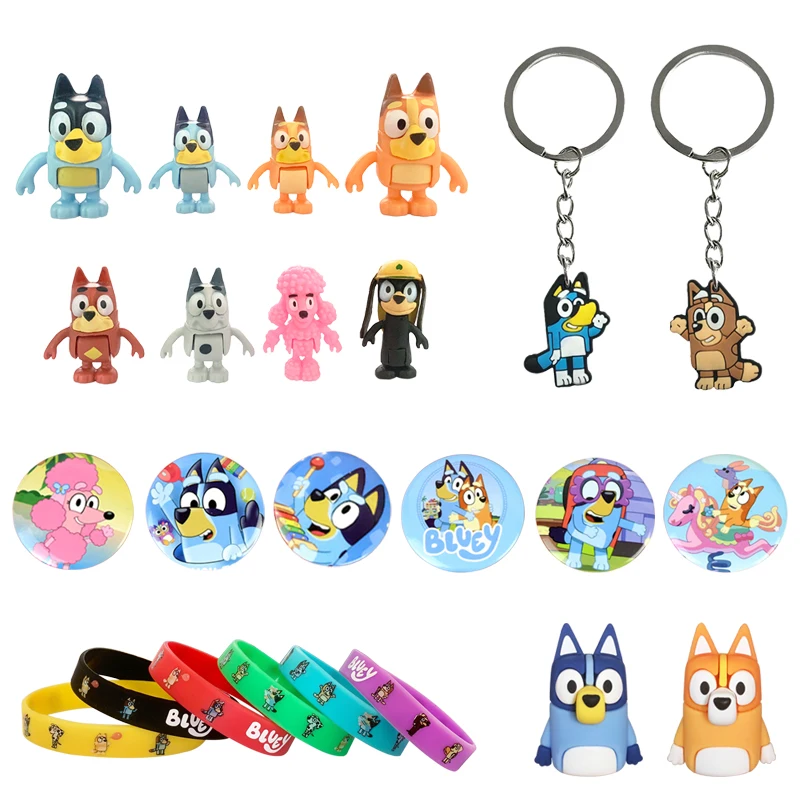 2025 Bluey Bingo تقويم القدوم صندوق أعمى الكرتون لطيف أنيمي الشكل لعب الأطفال عيد الميلاد العد التنازلي هدايا عيد الميلاد