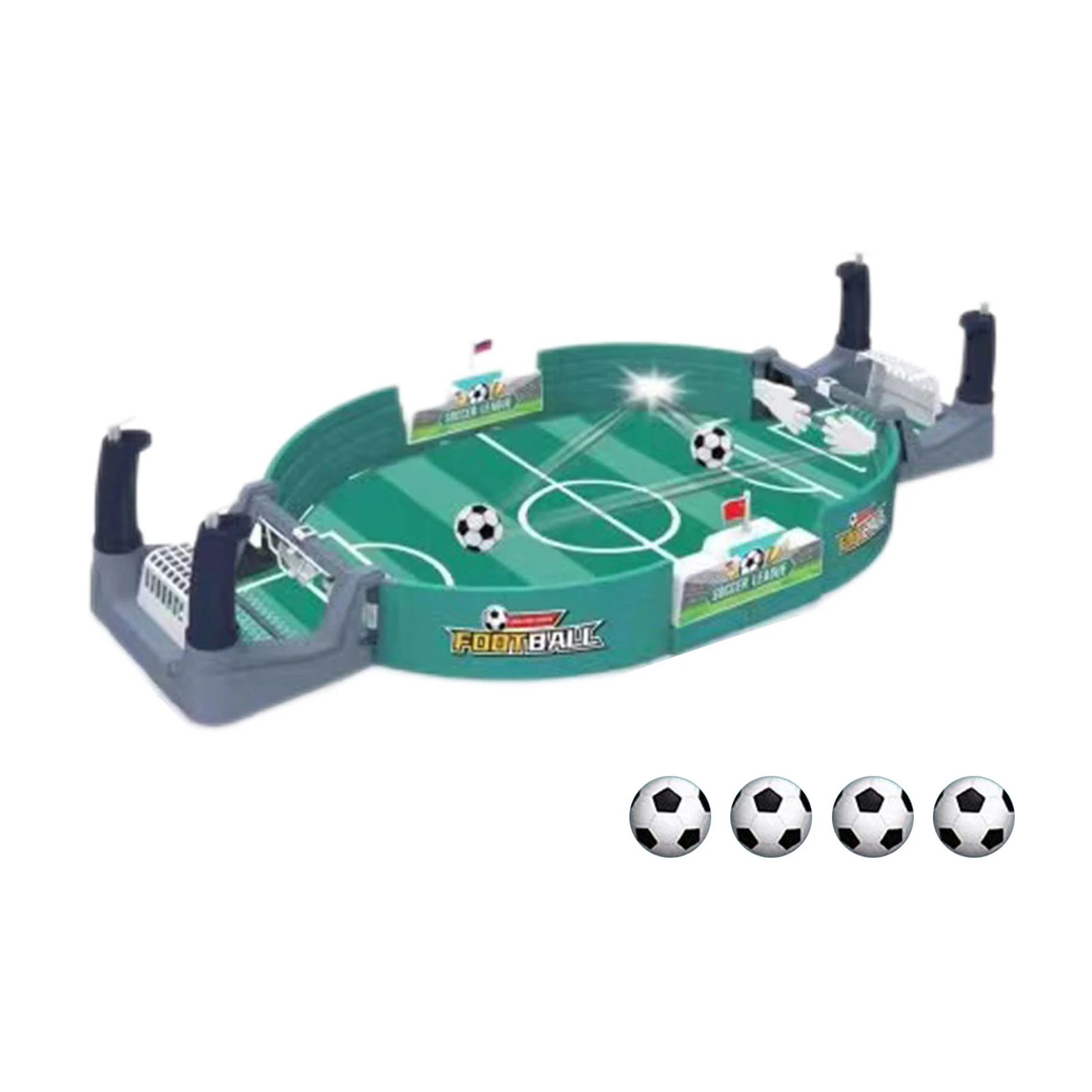 

Portable Football Game Desk Mini Two-player Battle Soccer Table with 2/4/7 Footballs Soccer Arcade Games Physical Education Toys