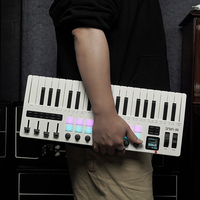 M-VAVE SMK-37 PRO MIDI Controller 37-Key Semi-Weighted + 16 Velocity RGB Pads & 8 DAW Knobs USB/Bluetooth Dual Mode Controller