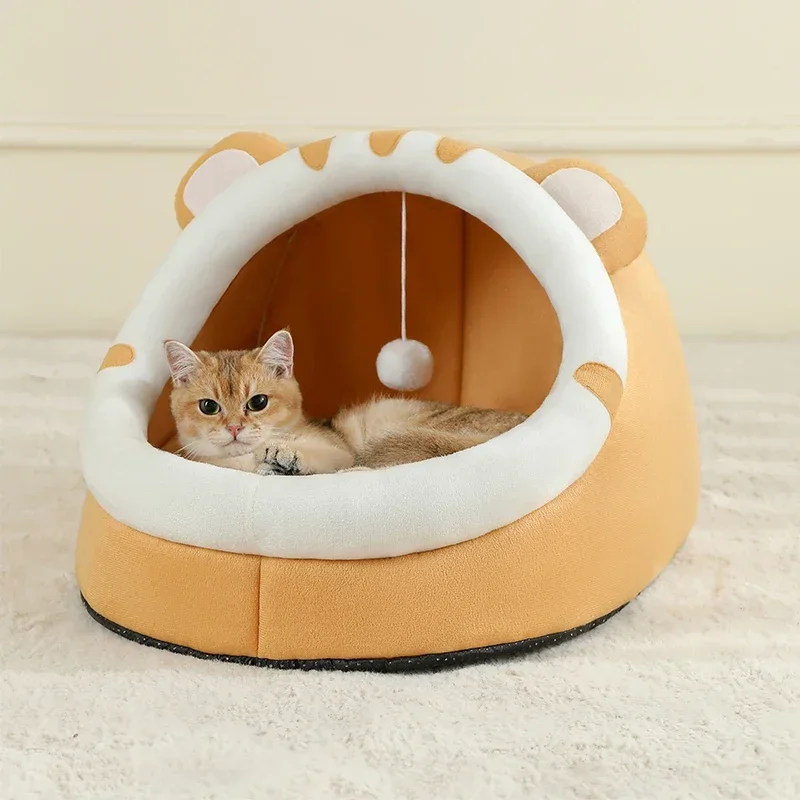 

Super Cat Bed Warm Pet House Kitten Cave Cushion Cat House Warm Sleeping Dog Basket Tent Small Dog Mat Supplies Bed For Cats