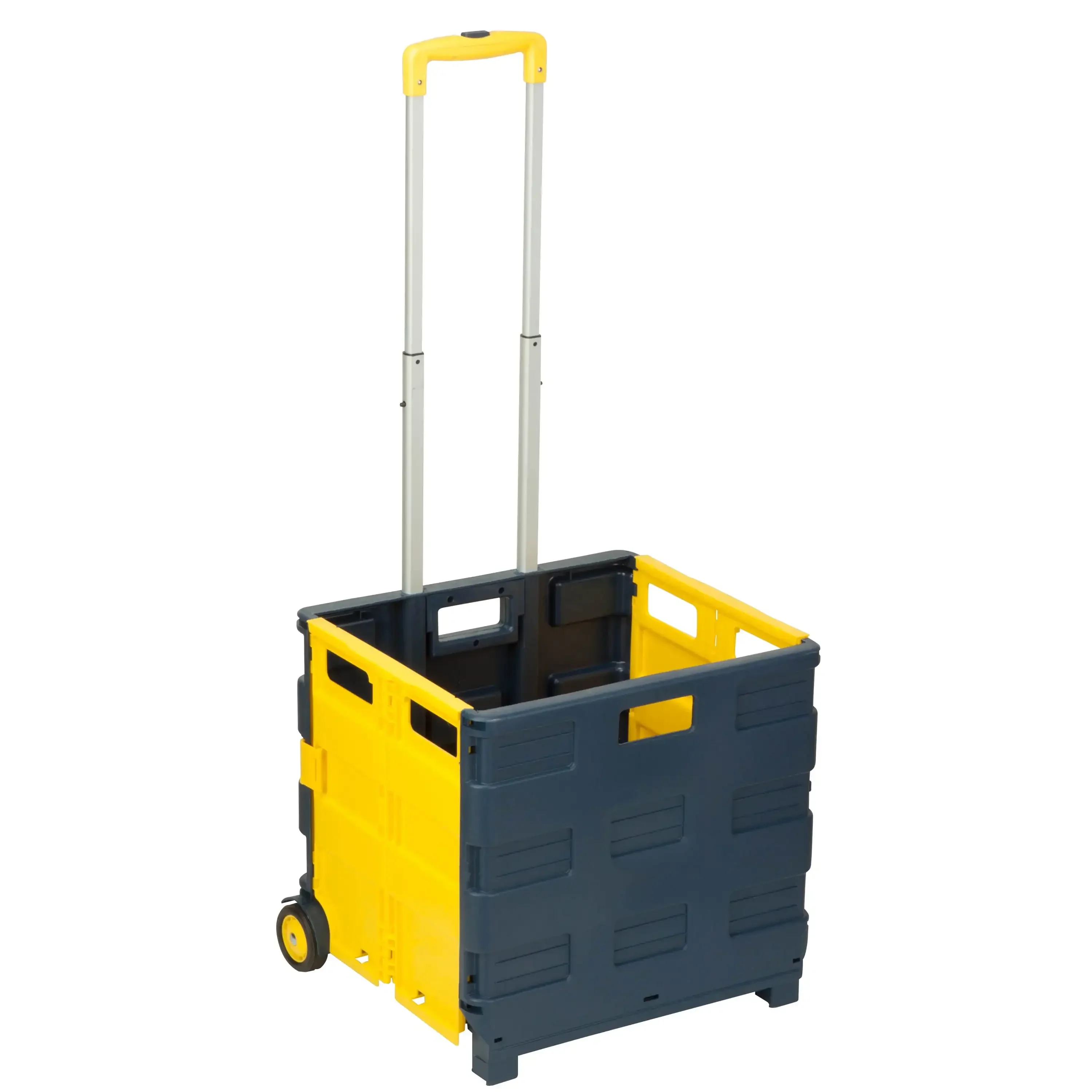 Honey-Can-Do Folding Utility Crate Cart, Blue/Yellow