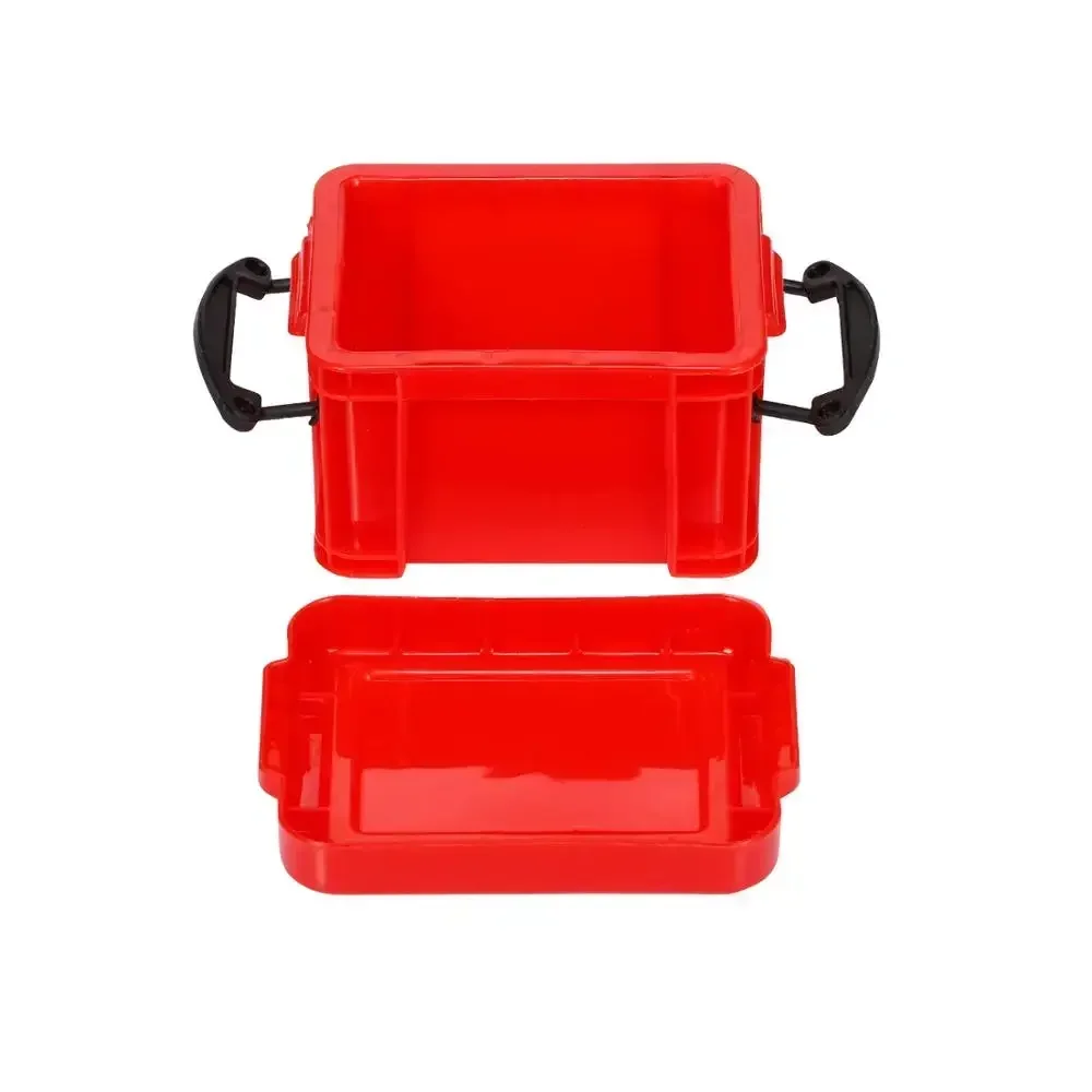 Rc rock crawler carros conjunto decorativo rc escalada carro simulação haste machado pá guincho pote de óleo caixa de madeira peças acessórios