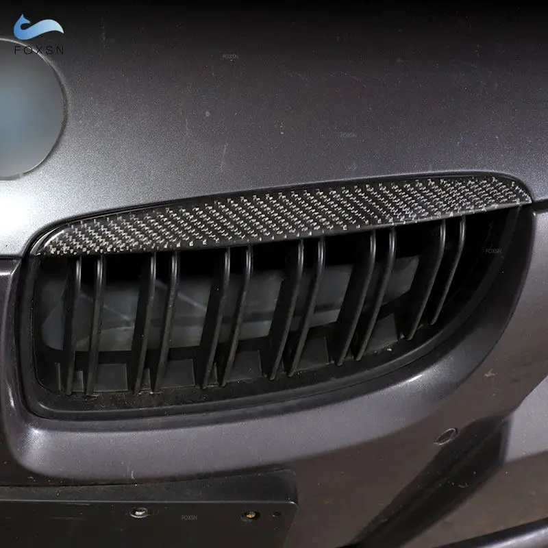 

Carbon Fiber Car Accessories Exterior Front Bumper Above Kidney Grille Hood Covers Trim For BMW 3 Series E90 E91 2006 2007 2008