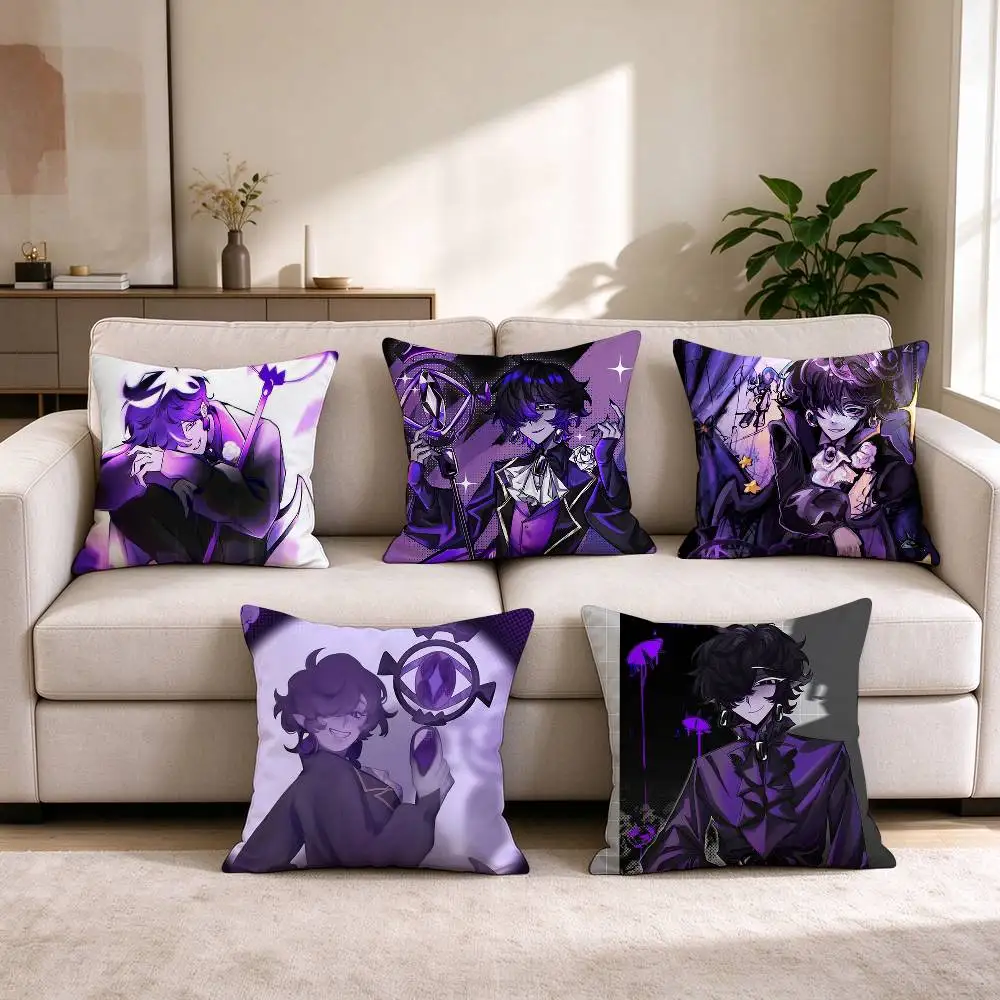 C-Cookie Run Black Sapphire Cookie  Pillow Case Square Double-Sided Sofa Cushion Cover Bedroom Bedside Pillow