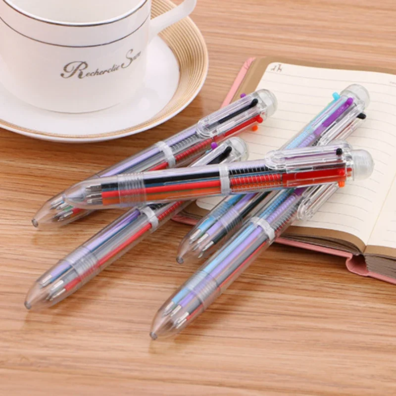 50~100 pcs/lot Multicolor Ballpoint Pens 0.5mm 6-in-1 Pens for Kids Party Back To School Retractable Office School Supplies