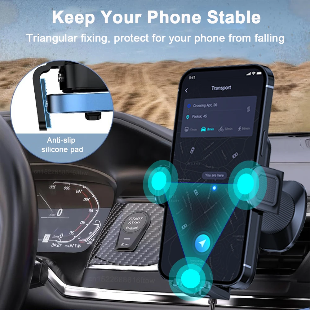 Wireless Car Charger Car Air Vent Phone Holder for iPhone 15 14 13 12 Samsung Xiaomi Fast Wireless Charging Station Phone Stand