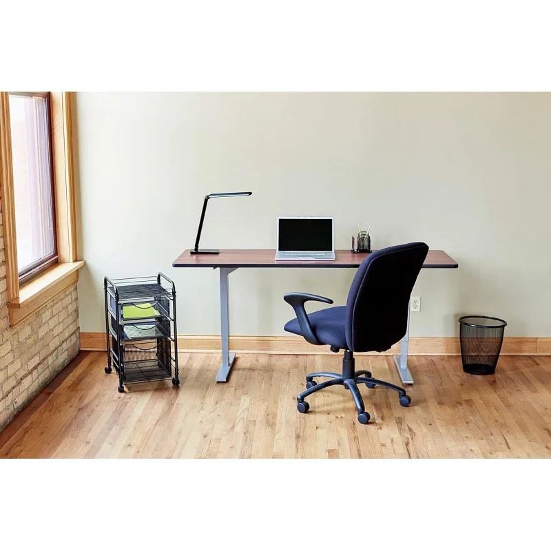 High Back Big and Tall Swivel Desk Task Chair Adjustable Height and Rolling Base,  Work or Home Office, Black (3490BL)