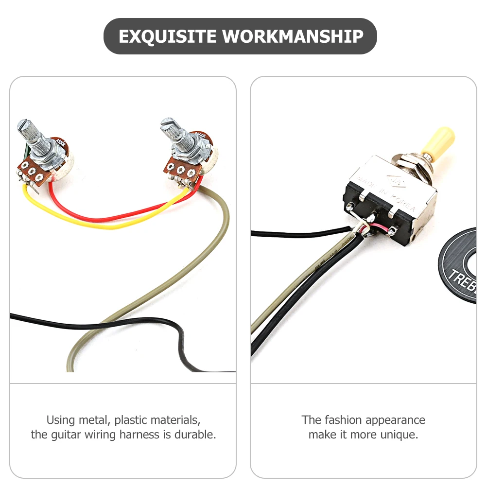 

Component Guitar Line 500k Pots for Guitars Metal Potentiometer Audio Wire Harness