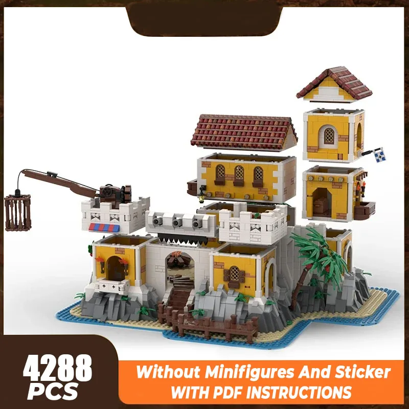 Medieval Model Moc Building Bricks Eldorado Fortress And Pirate Hideout Technology Blocks Gifts Christmas Toys DIY Sets Assembly