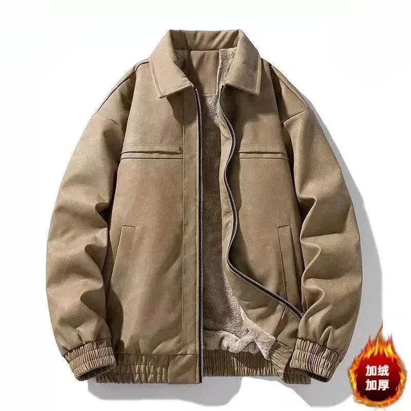 Outdoor Running Sports Windproof Breathable Casual Jacket for Autumn Winter Men's Fashionable and Casual Trend Leather Jacket