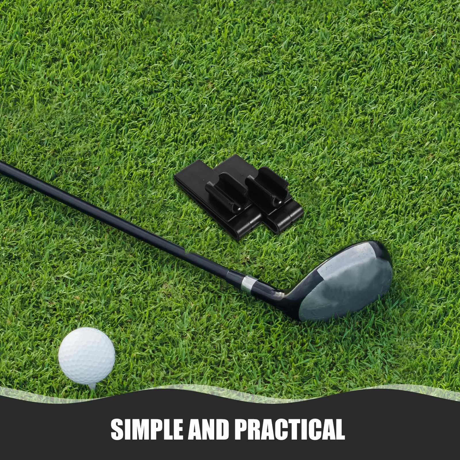 1Pair Golf Putter Clip Plastic Club Holder Clamp for Enhanced Stability Secure Installation Golf Bag Organizer