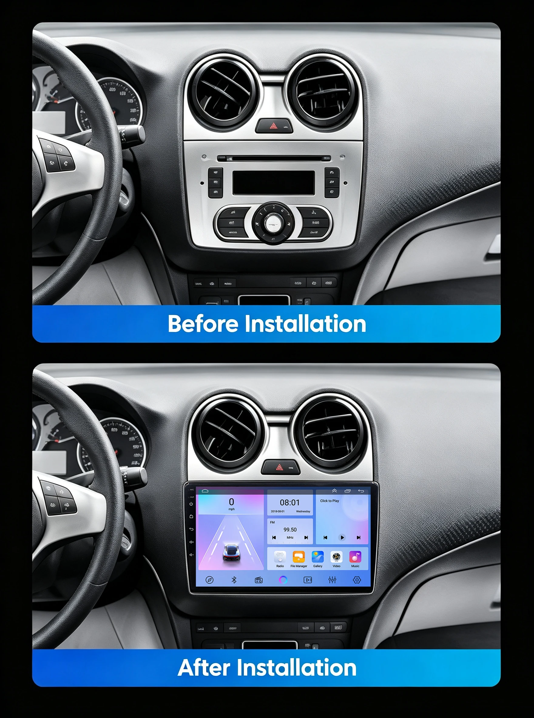 Cortex-A76 Octa-Core Android 16 Car For Alfa Romeo MiTo 955 2008 - 2016 Car Radio GPS Multimedia Player Stereo Touch Screen WiFi