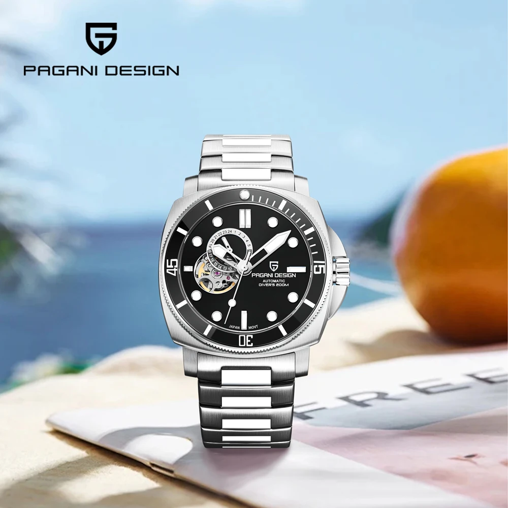 PAGANI DESIGN Watches 2026 New Top Luxury Sapphire Crystal Tourbillon Mechanical Watches For Men 200m Waterproof Automatic Watch
