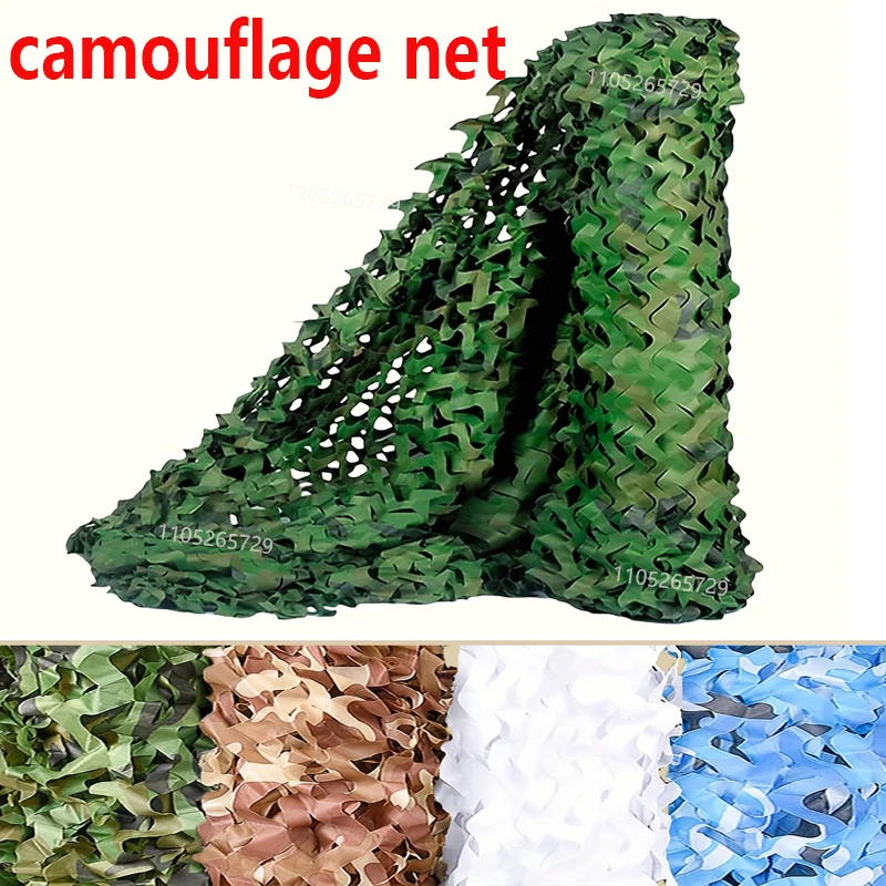 

Военная маскировочная сеть, охотничья маскировочная сеть, автомобильный тент, белая, синяя, зеленая, черная, для джунглей, 2x3м