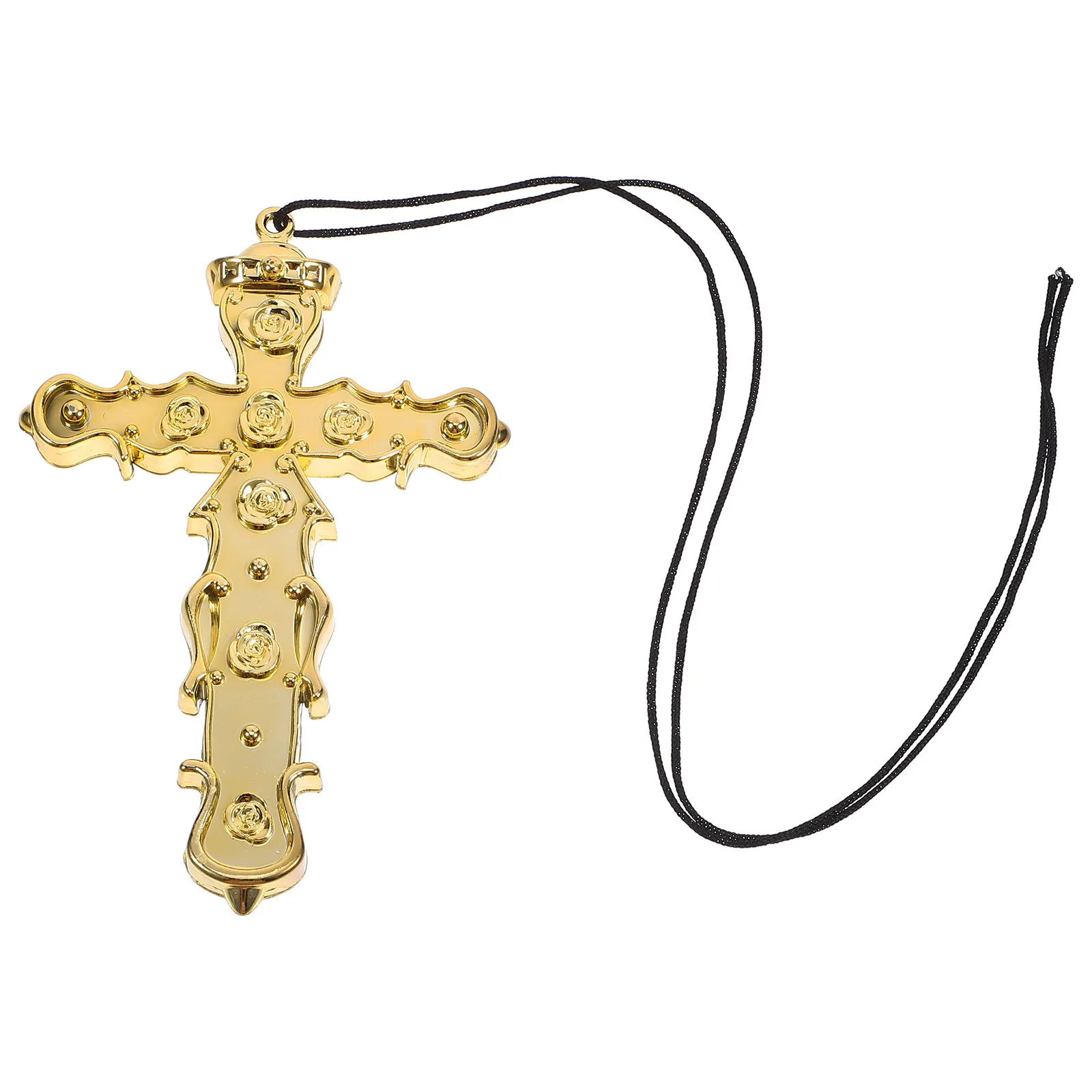 Pirate Cross Halloween Decoration Exquisite Plated Pirate Cross for Home Office Role-Playing Unique Halloween Party Prop Gift