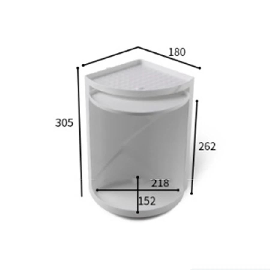 A68P-estante giratorio de 360 grados para baño, estante para inodoro de cocina, estante esquinero, estante de almacenamiento para baño, gabinete de almacenamiento multicapa