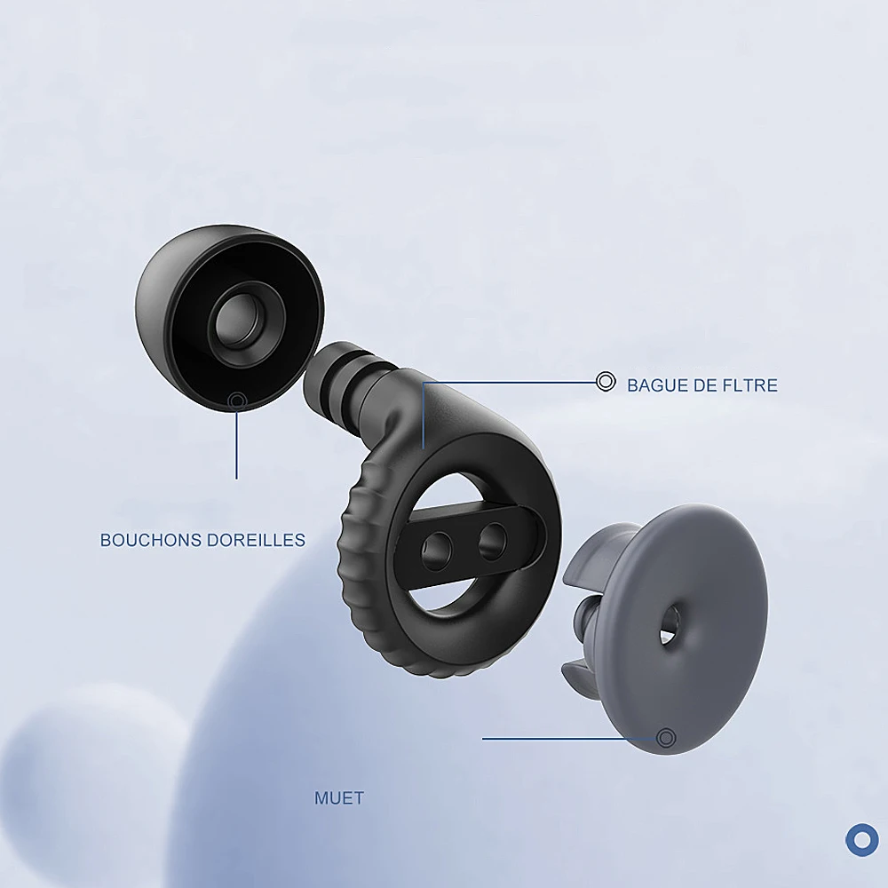سدادة أذن من السيليكون الناعم للحد من الضوضاء ، قابلة لإعادة الاستخدام ، مقاومة للماء ، سدادة أذن للسباحة ، سدادة أذن للحفلات الموسيقية ، عزل الصوت ، واقيات الأذن ، زوج واحد