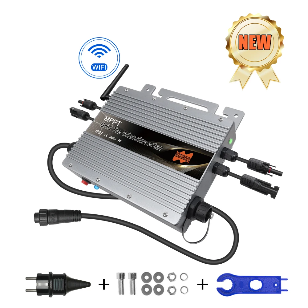 800W 700W 600W MPPT Grid Tie Solar Inverter 20-60VDC Converter 80-265VAC With WiFi Function Connect to Solar Panel and Home Grid