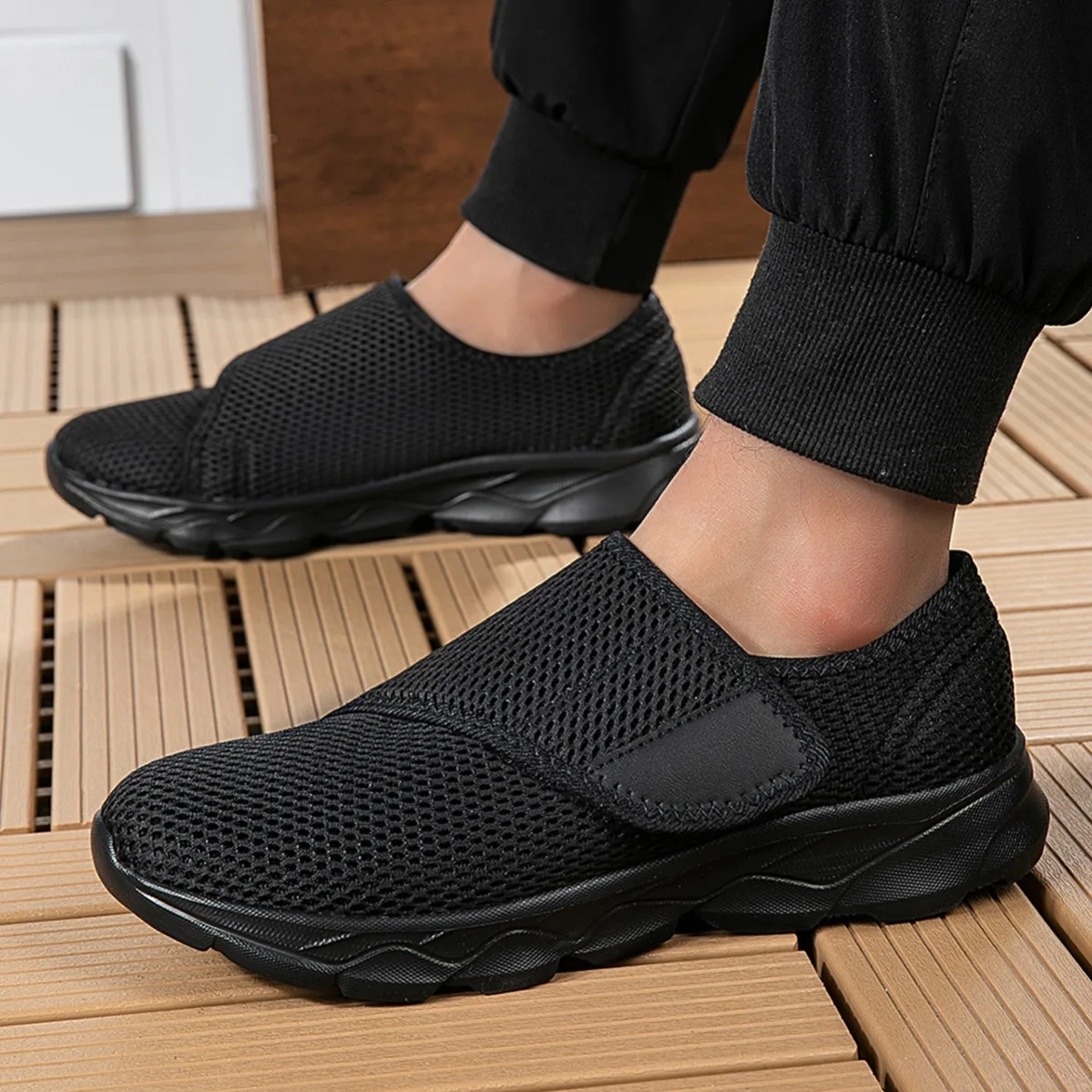 New Men Breathable Mesh Walkin - Men Shoes Velcro review and price