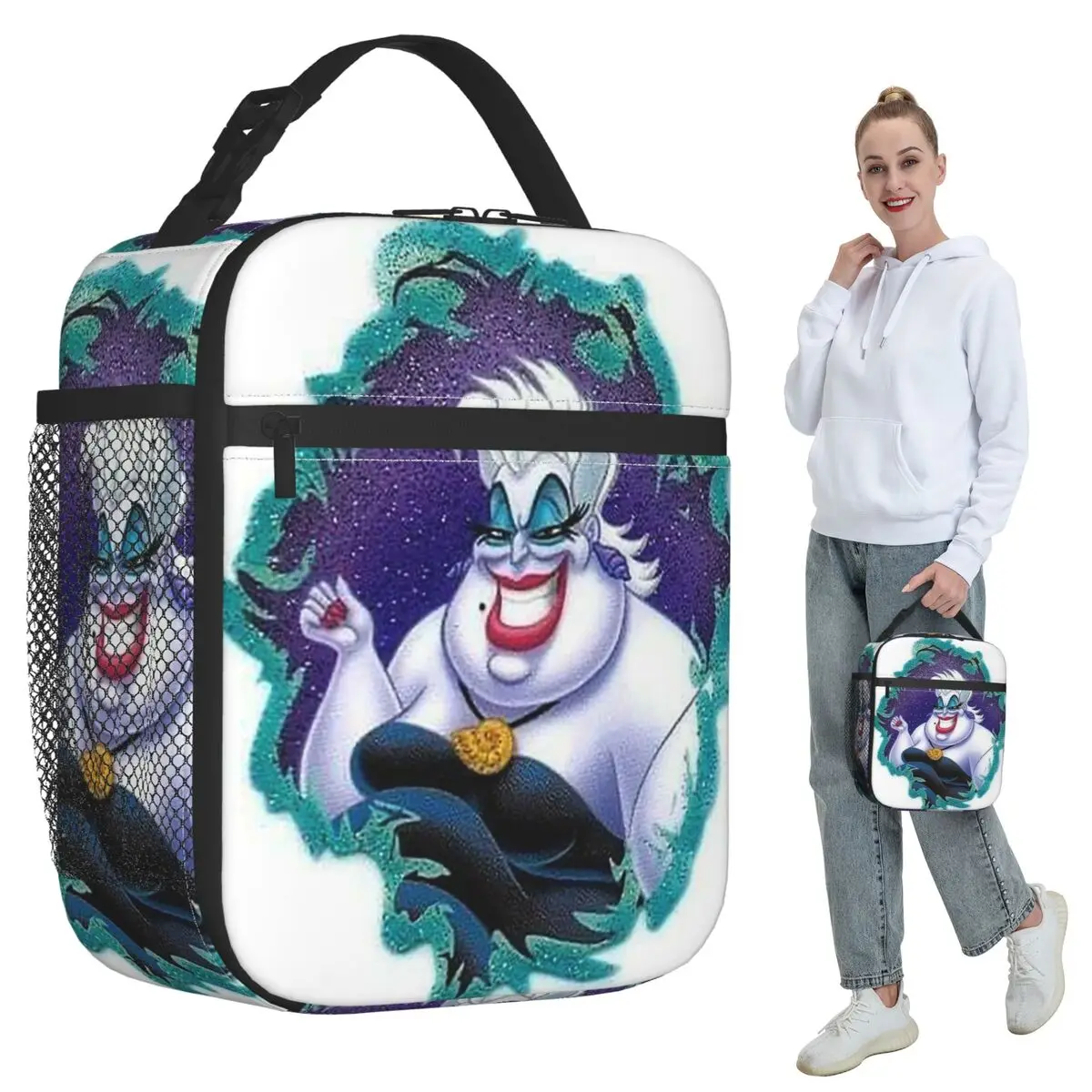 

Villains Ursula Insulated Lunch Bag for Women Office Cooler Thermal Food Box Tote Leakproof Lunch Boxes Container
