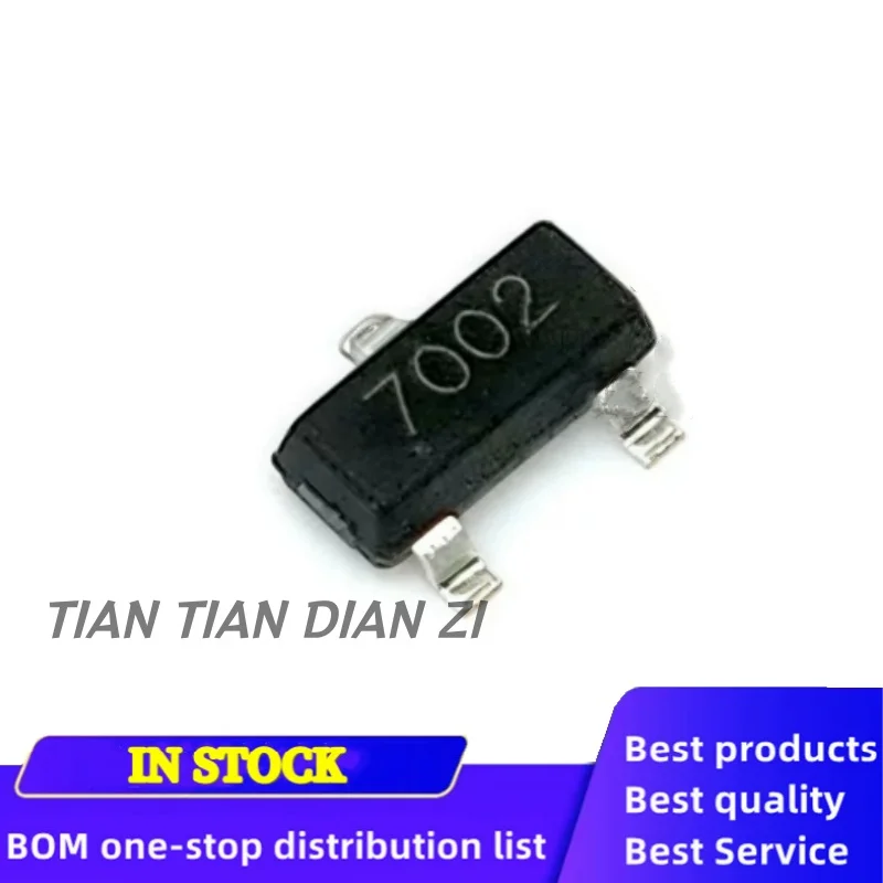 50pcs/lot 2N7002 7002 SOT-23 package diode ic chips in stock
